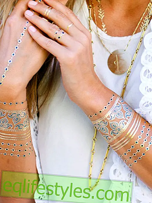 Flash Tattoos in the test: Gold to stick on