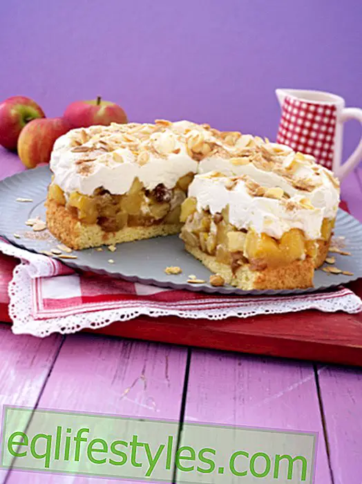 Cook - Baked apple cake in autumn - with sour cream