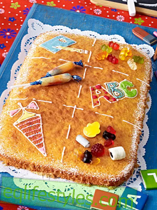 For radiant children's eyes, fancy cake for school start