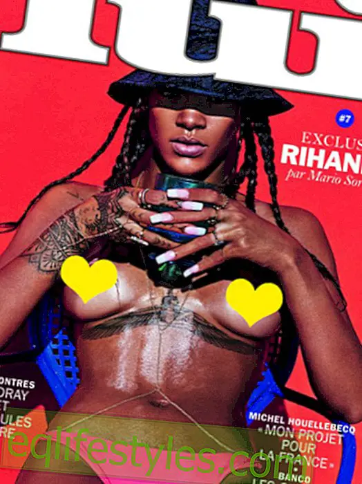 livet: Rihanna toppløs: naken på forsiden