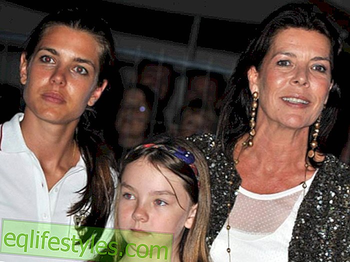 La princesa Caroline de Mónaco bebe Caprisonne con sus hijas.