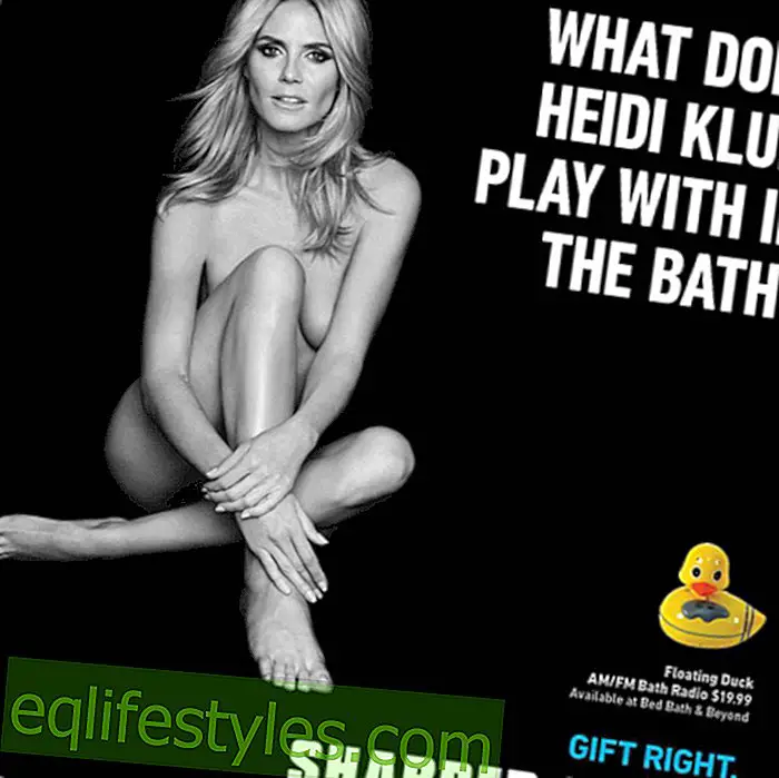livet - Heidi Klum reklamerer naken - for en gummiand