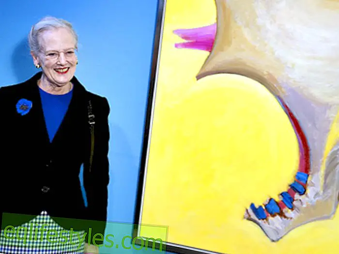 La reine Margrethe fait une exposition d'art