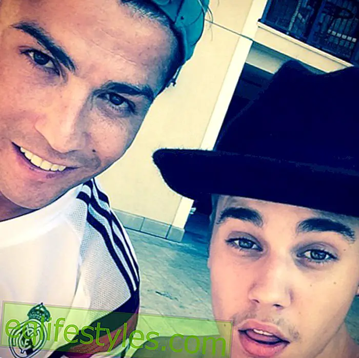 Justin Bieber met Cristiano Ronaldo - and Lukas Podolski?