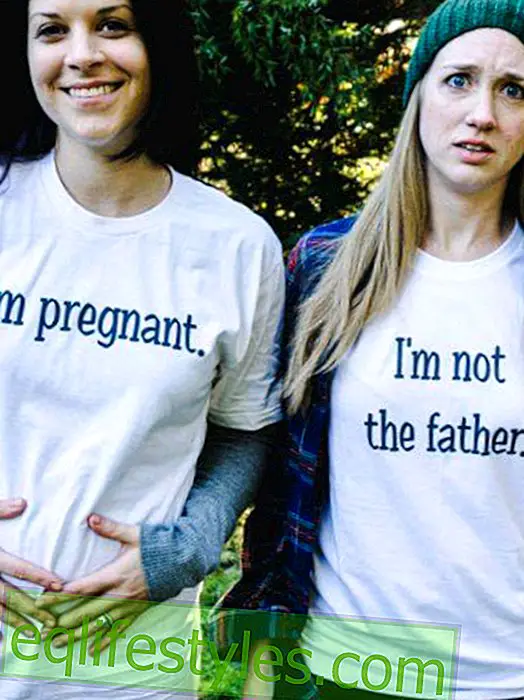 Clear message: This is how a lesbian couple proclaims their pregnancy