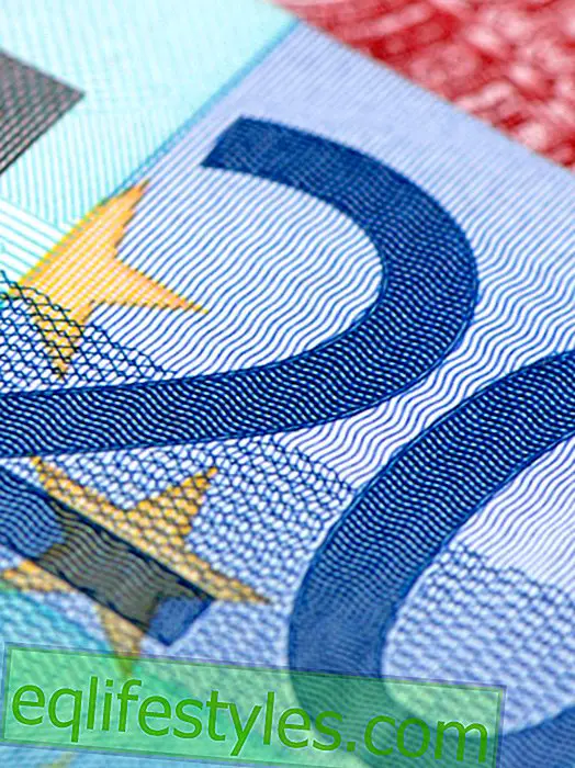Romantisk: melding på en sedel på 20 euro