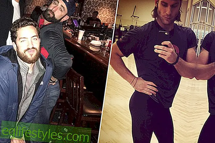 Men reproduce typical selfie poses from women