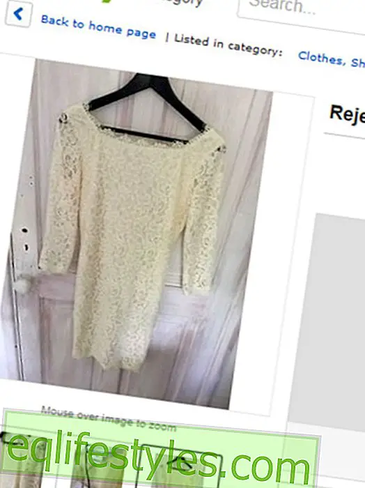 Herzzerrei  end: Woman sells unworn wedding dress on Ebay