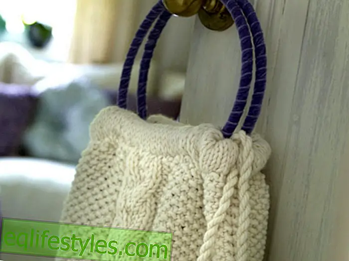 Instructions: Come what wool! Knitting instructions: handbag with cable pattern
