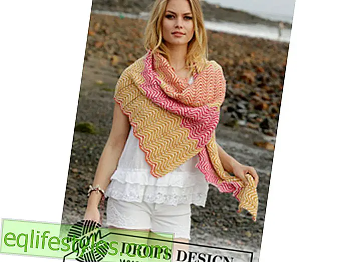 Summer knittingKnitting pattern for a scarf with stripes and stripes