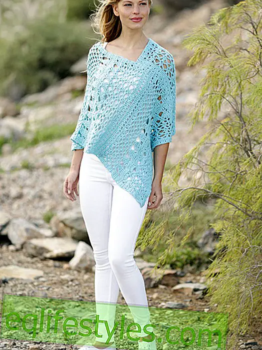 Fashion: Simple crochet pattern for a poncho with lace pattern
