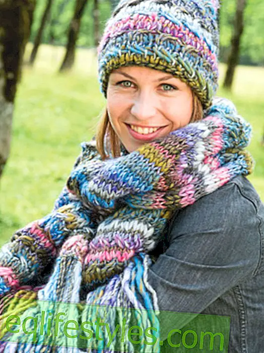 Fashion - Simple knitting pattern for scarf and hat