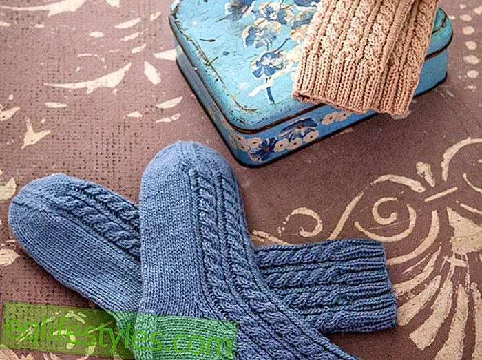 Uzorak za pletenje Vunene čarape od vune pletene