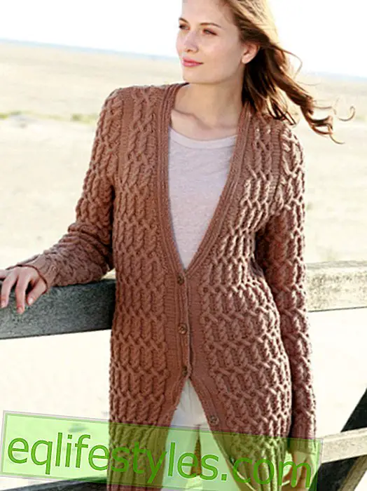Simple knitting pattern for long cardigan