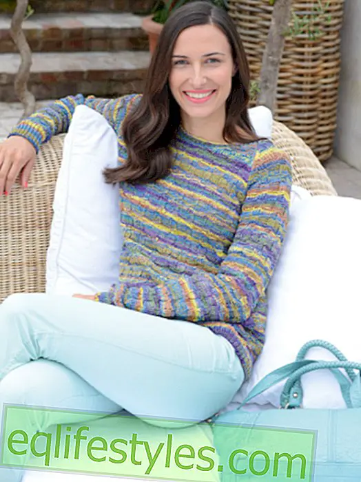 Free instructions: Knit sweater with stripes yourself