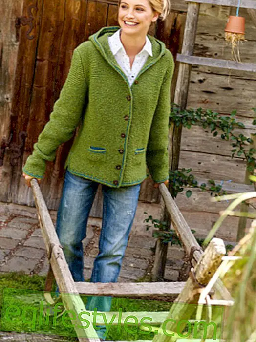 Hooded jacket: Here is the knitting pattern
