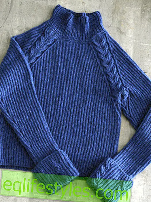 Mẫu đan cho áo len màu xanh
