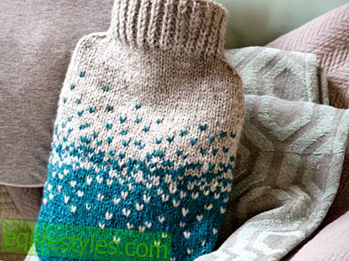 Fashion - This is how she knits a cuddly hot water bottle cover