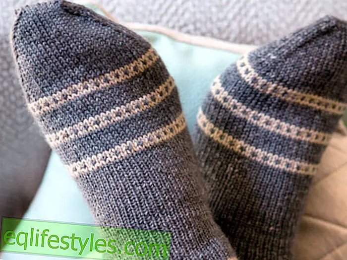 Trendy knitting instructionsMagdalena Neuner: How to knit cuddly socks with dots and checks