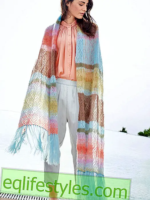 Modèle de tricot simple pour une écharpe d'été