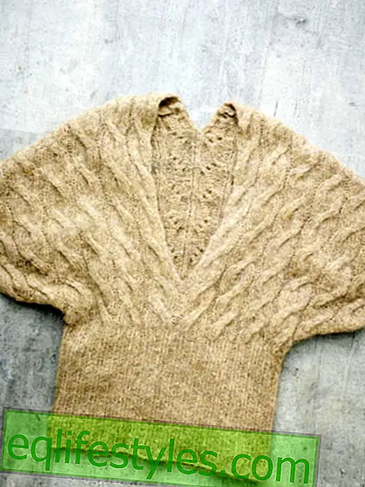 बुना हुआ किमोनो स्वेटर - निर्देशों के साथ