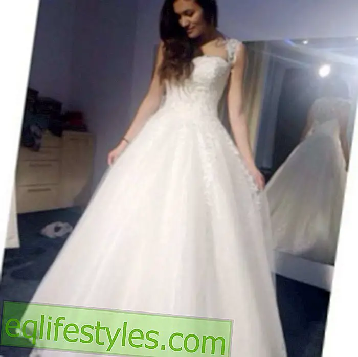 Why does ex-top model Anna Maria Damm wear a wedding dress?