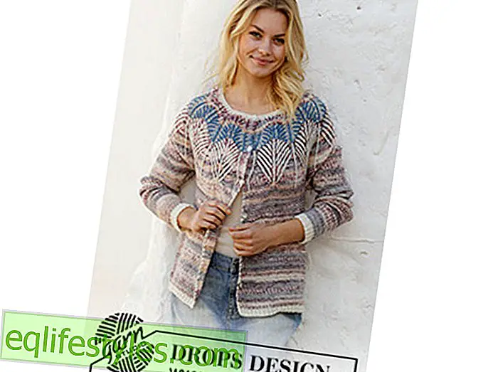 Fashion: Summer knittingKnitting pattern for a jacket with egyptian feather pattern