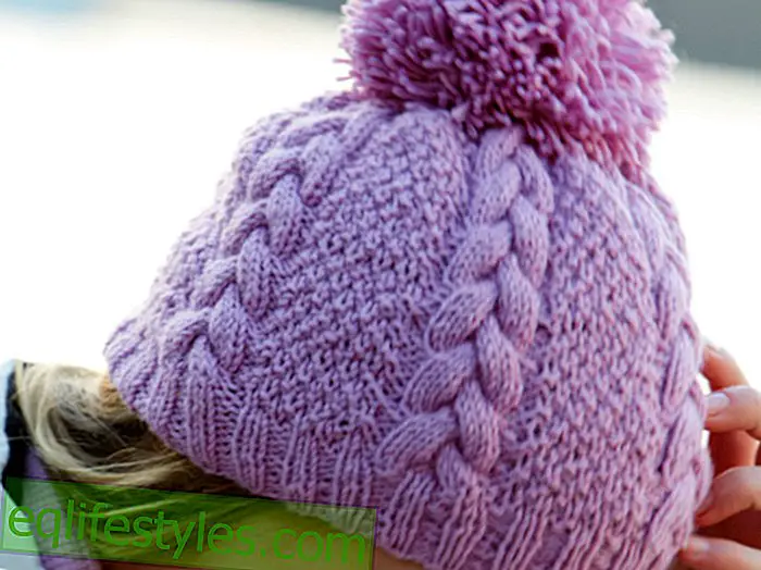 ПлетенеKnitting Pattern: Плетене на сладка шапка с помпон