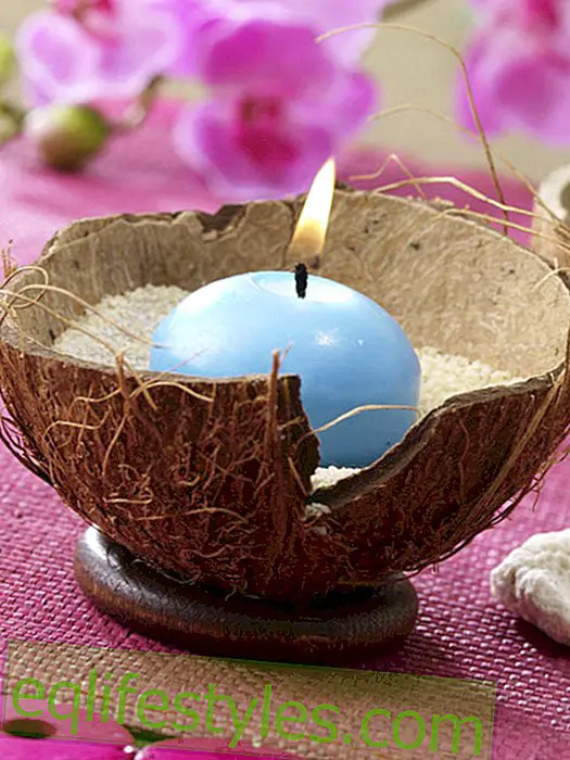 Coconut with candle