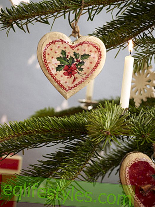 DIY tip: Christmas tree pendant in heart shape