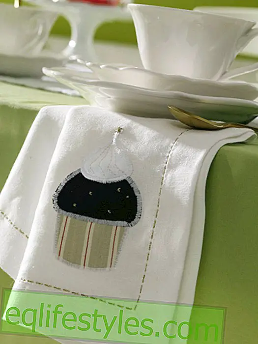 Cloth napkin with muffin application