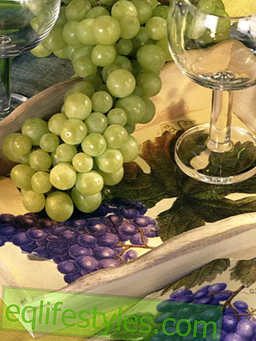Tehnika salvete: pladanj s grožđem