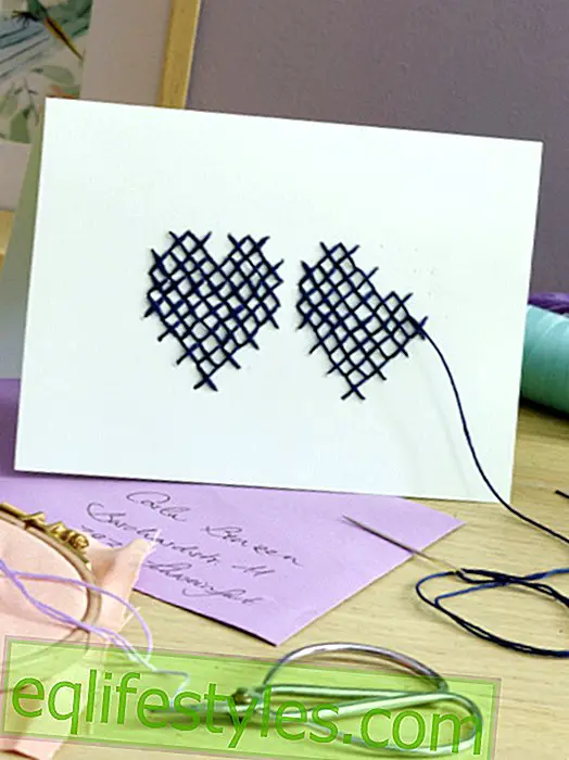 live - S    e idea: embroider card with hearts