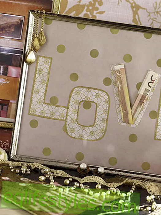live - Picture frame with money present