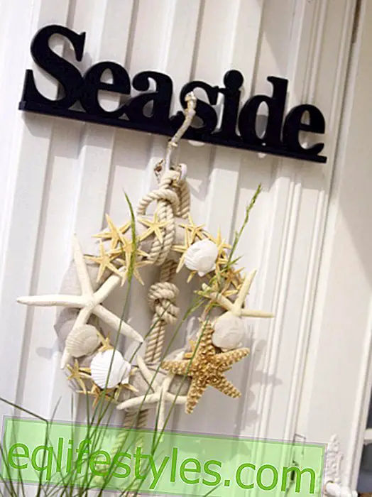 live: Beachparty: DIY instructions for a door wreath