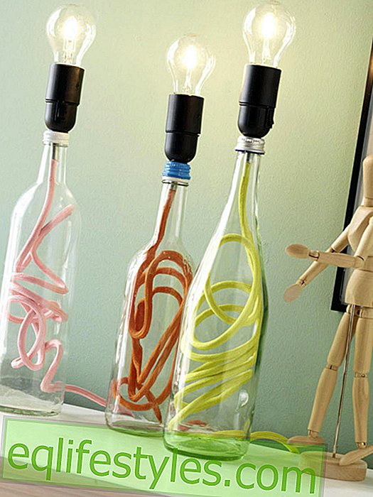 Making bottle lamps themselves: It's that easy
