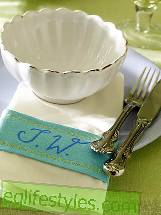 Napkin with initials