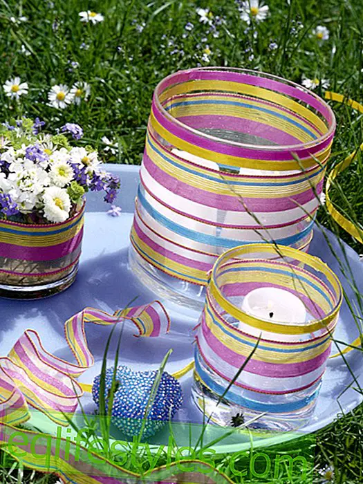 Цветни чаши за вятър с подаръчна панделка