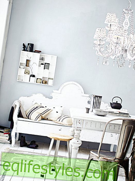 Shabby chic - that's how the romantic look succeeds