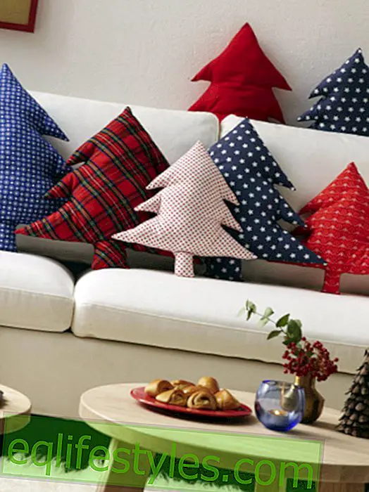 live - DIY: sewing instructions for Christmas tree cushions