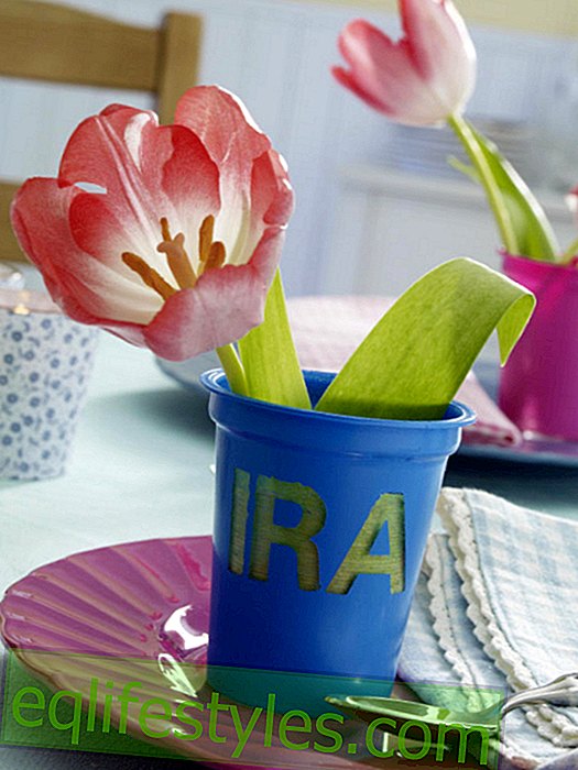 Pudding mug with name and flowers