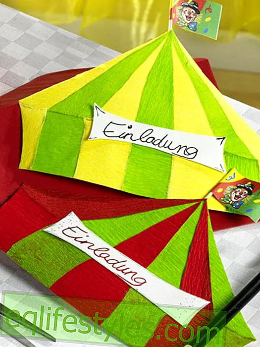 live: Children's party with the motto "circus": invitation cards