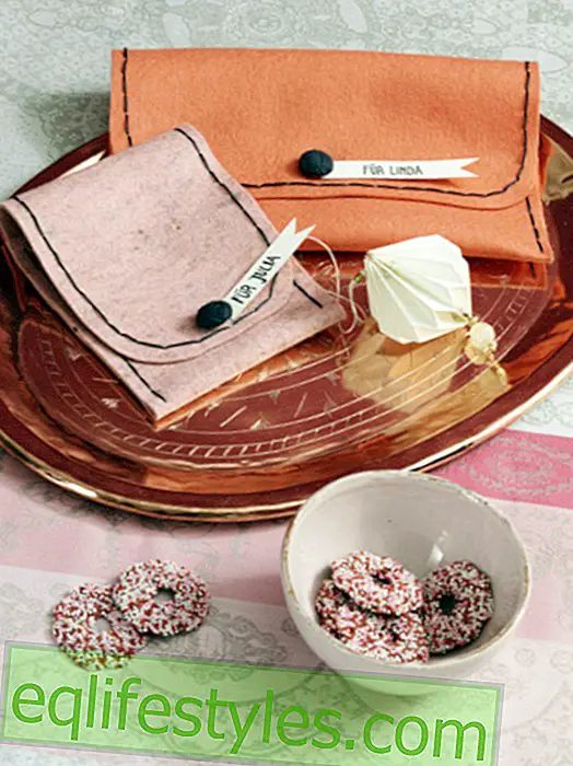 Ιδέα συσκευασίας: χαριτωμένες τσάντες από τσόχα για τον εαυτό σας