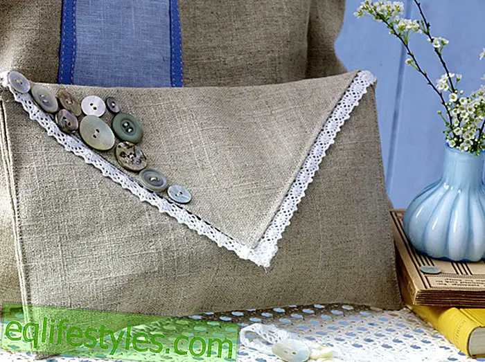 Instrucciones de costura de bricolaje para una bolsa de lino
