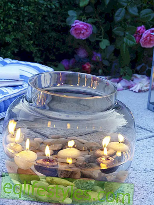 живея: Плаващи свещи в фенера