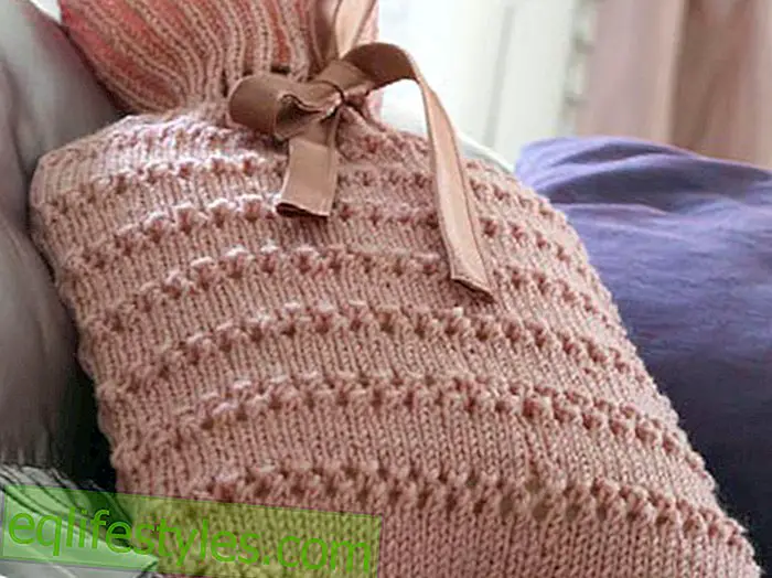 Warm winter knitting instructions for a nice hot water bottle cover