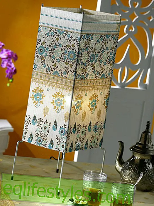 Lampshade made of oriental fabric