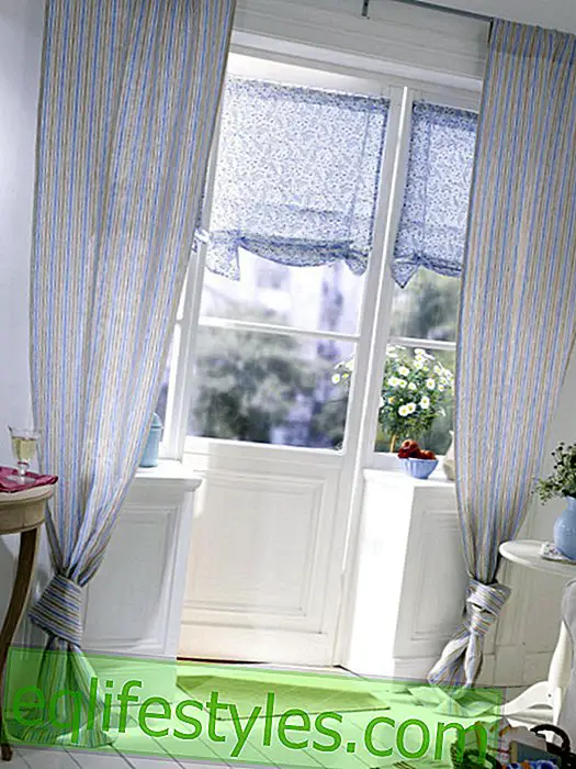 Roman blinds in country house look