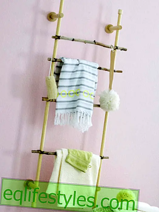 live - Upcycling: Old curtain rod becomes a wall shelf