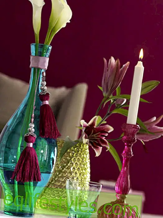 live: With tassels: Simply decorate vases